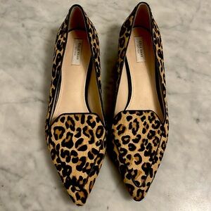 Cole Hassan Leopard Print pointy toe flats